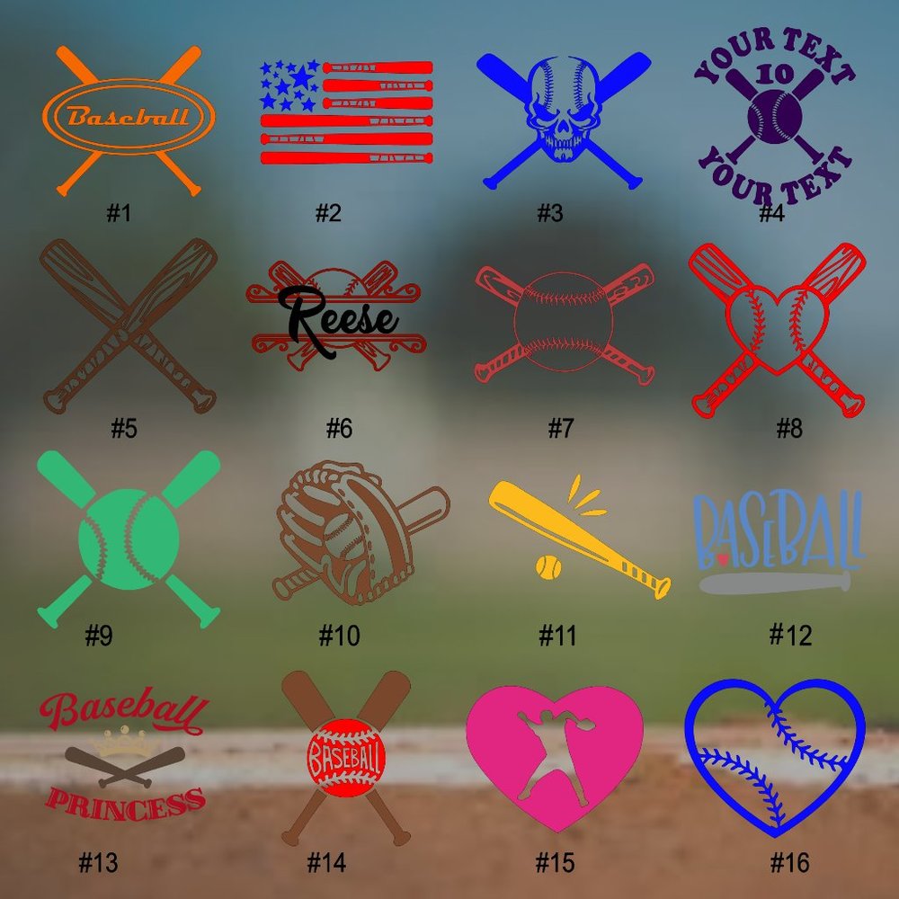 BASEBALL VINYL DECAL - 5-6"